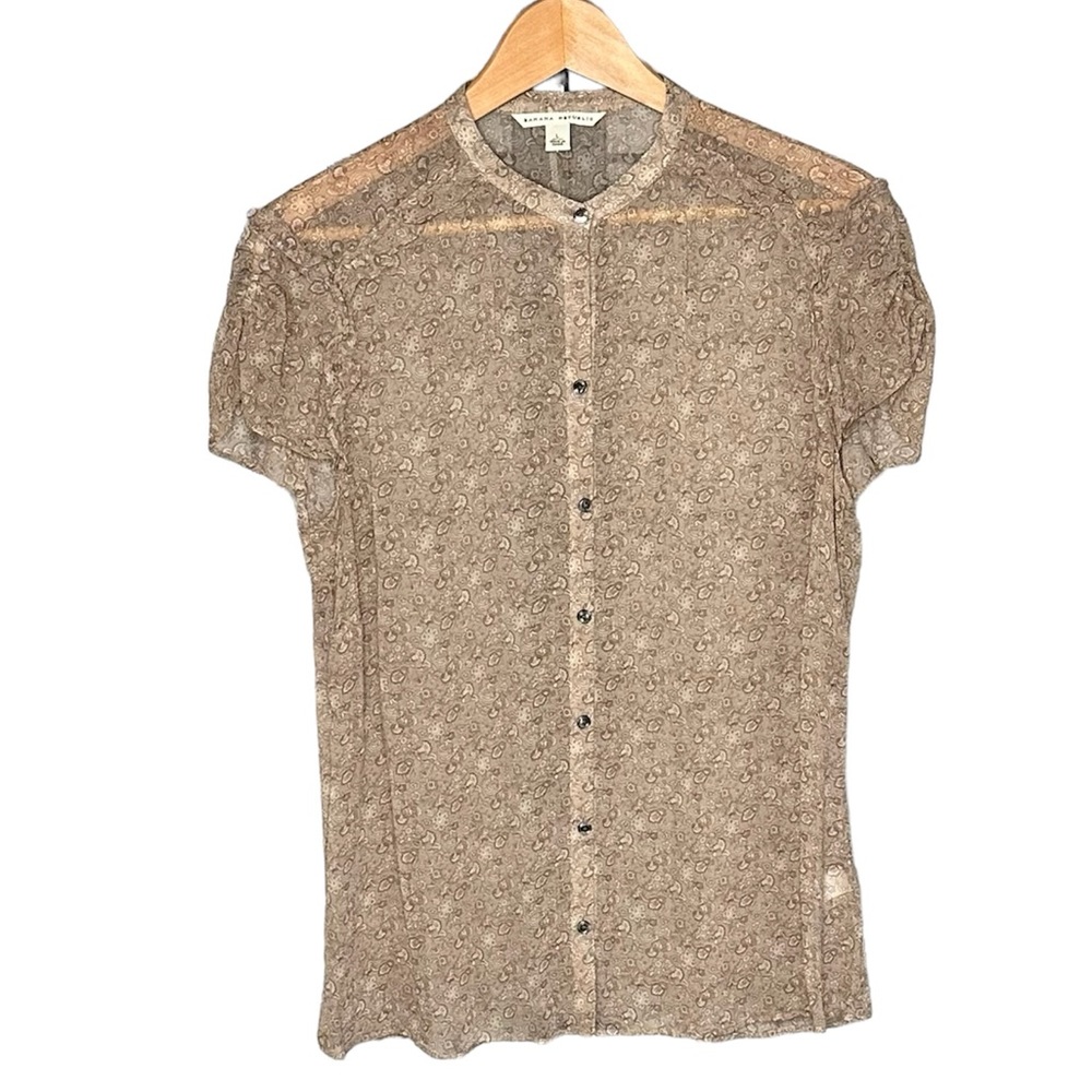 Banana Republic Vintage Patterned Silk Blouse